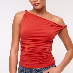Abercrombie & Fitch One-Shoulder Rust Tank Top